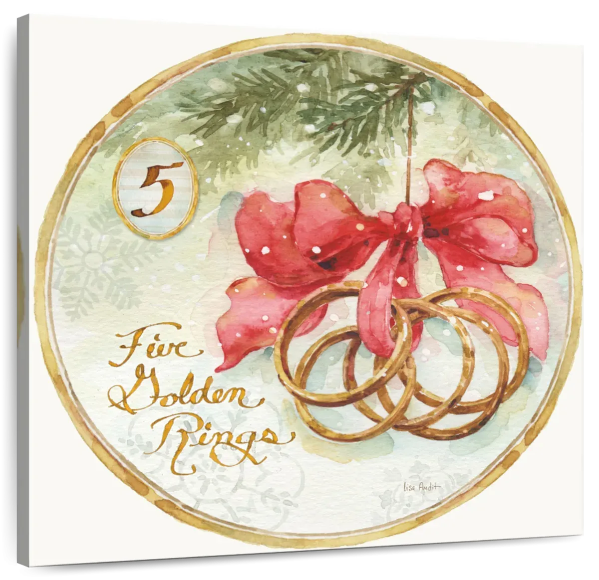 12 Days Of Christmas V Round Wall Art