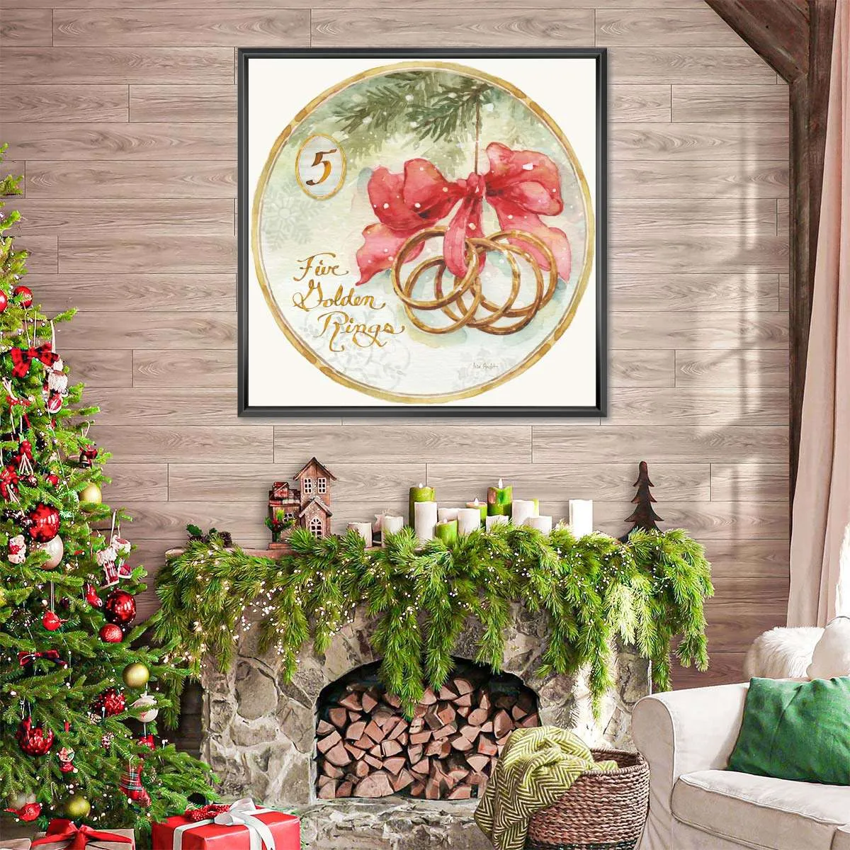 12 Days Of Christmas V Round Wall Art