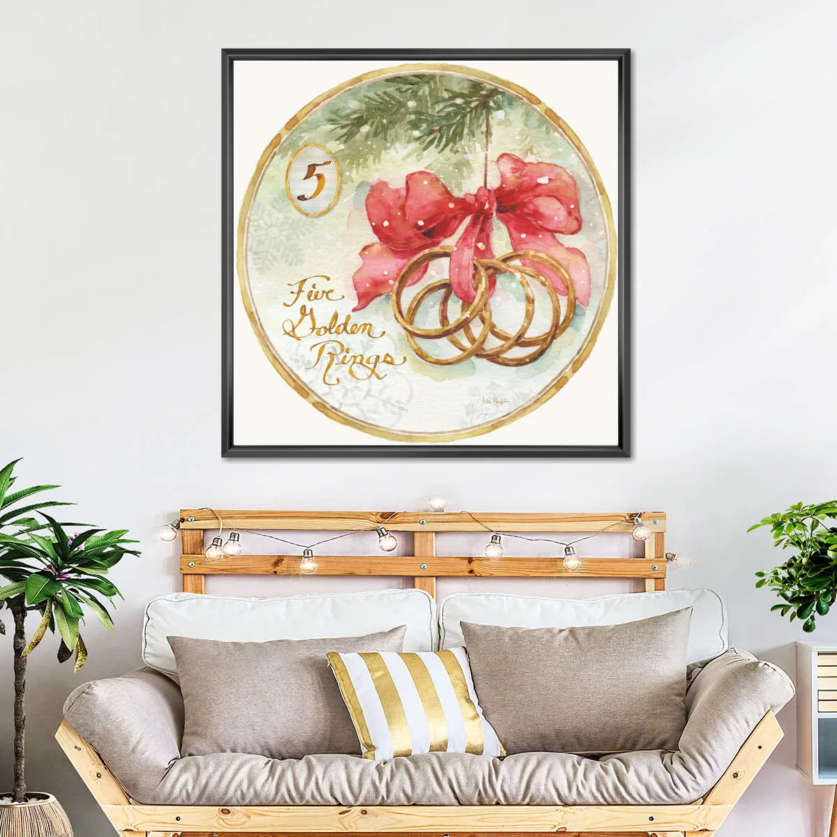 12 Days Of Christmas V Round Wall Art