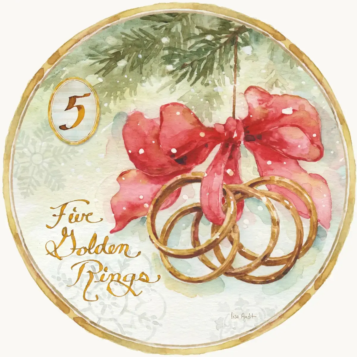 12 Days Of Christmas V Round Wall Art