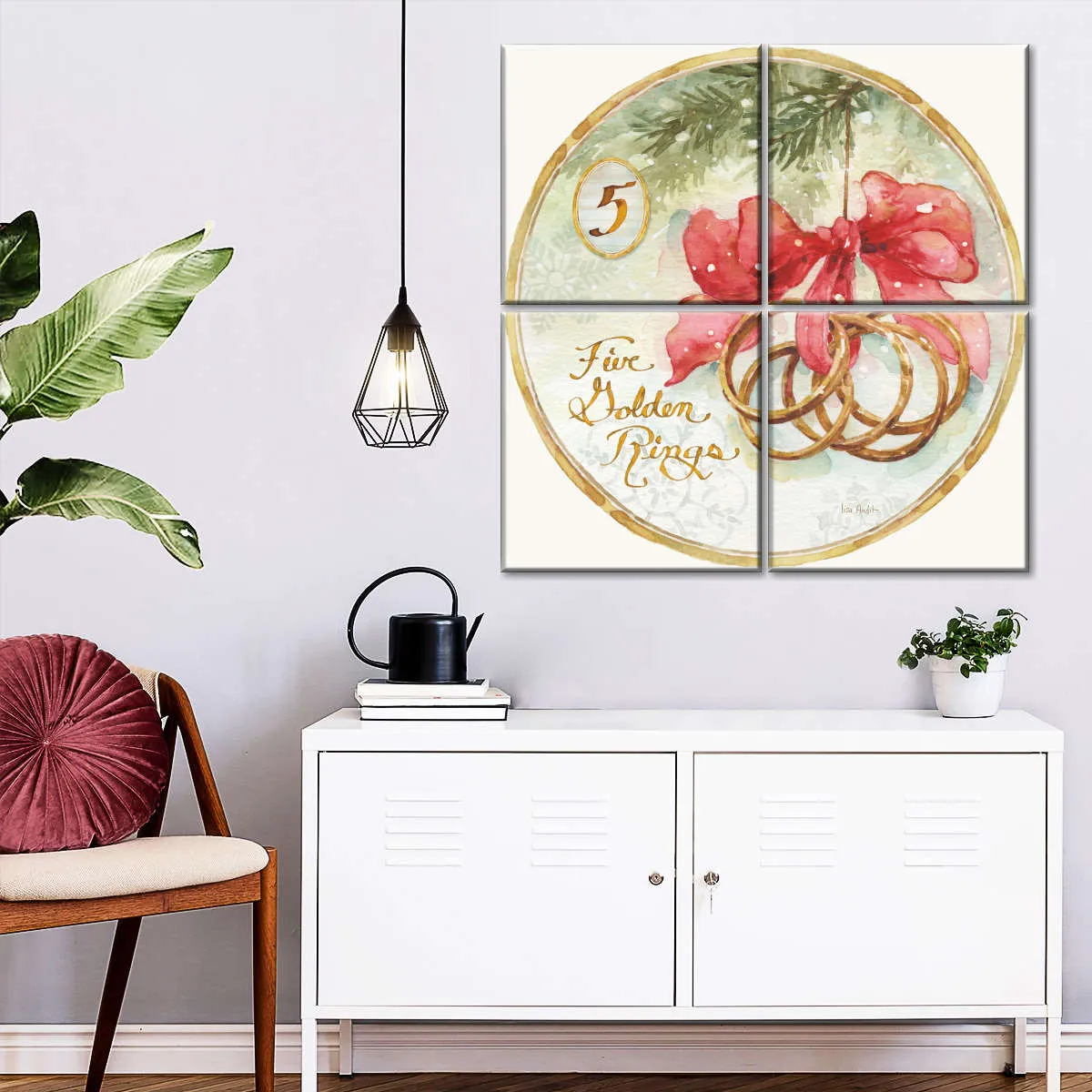 12 Days Of Christmas V Round Wall Art