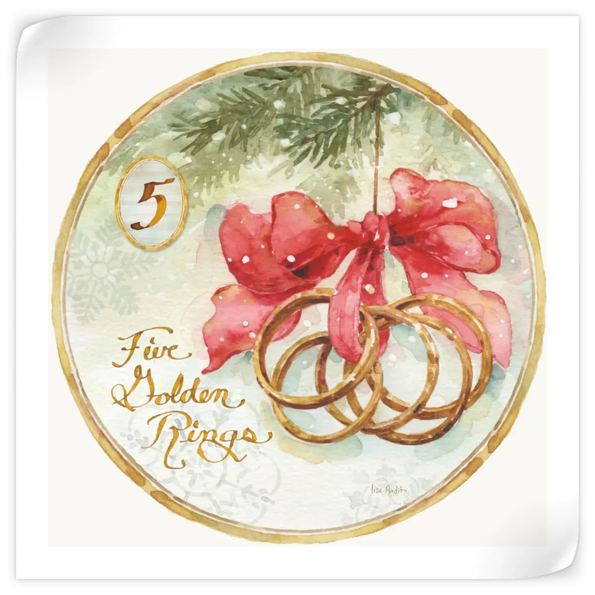 12 Days Of Christmas V Round Wall Art