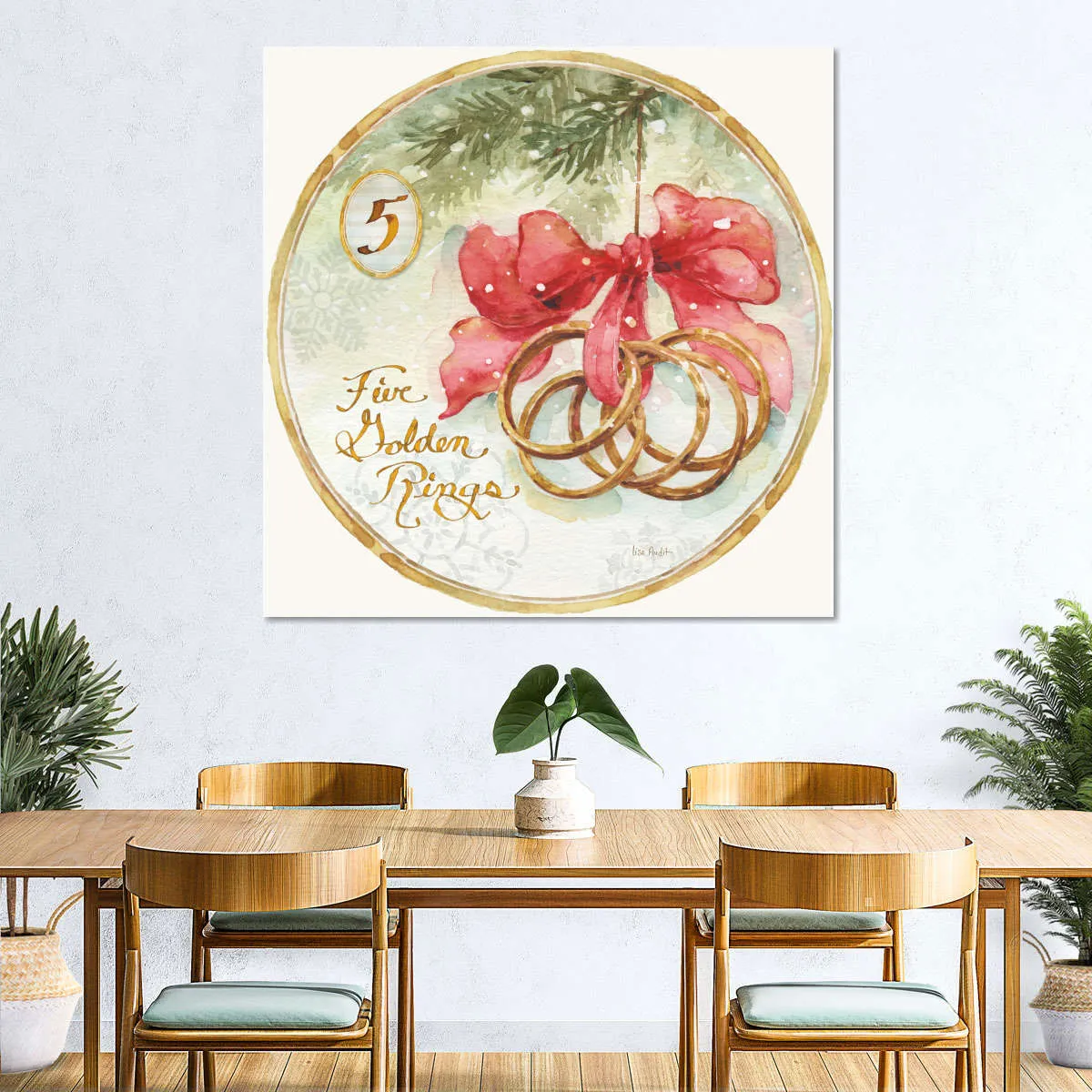 12 Days Of Christmas V Round Wall Art