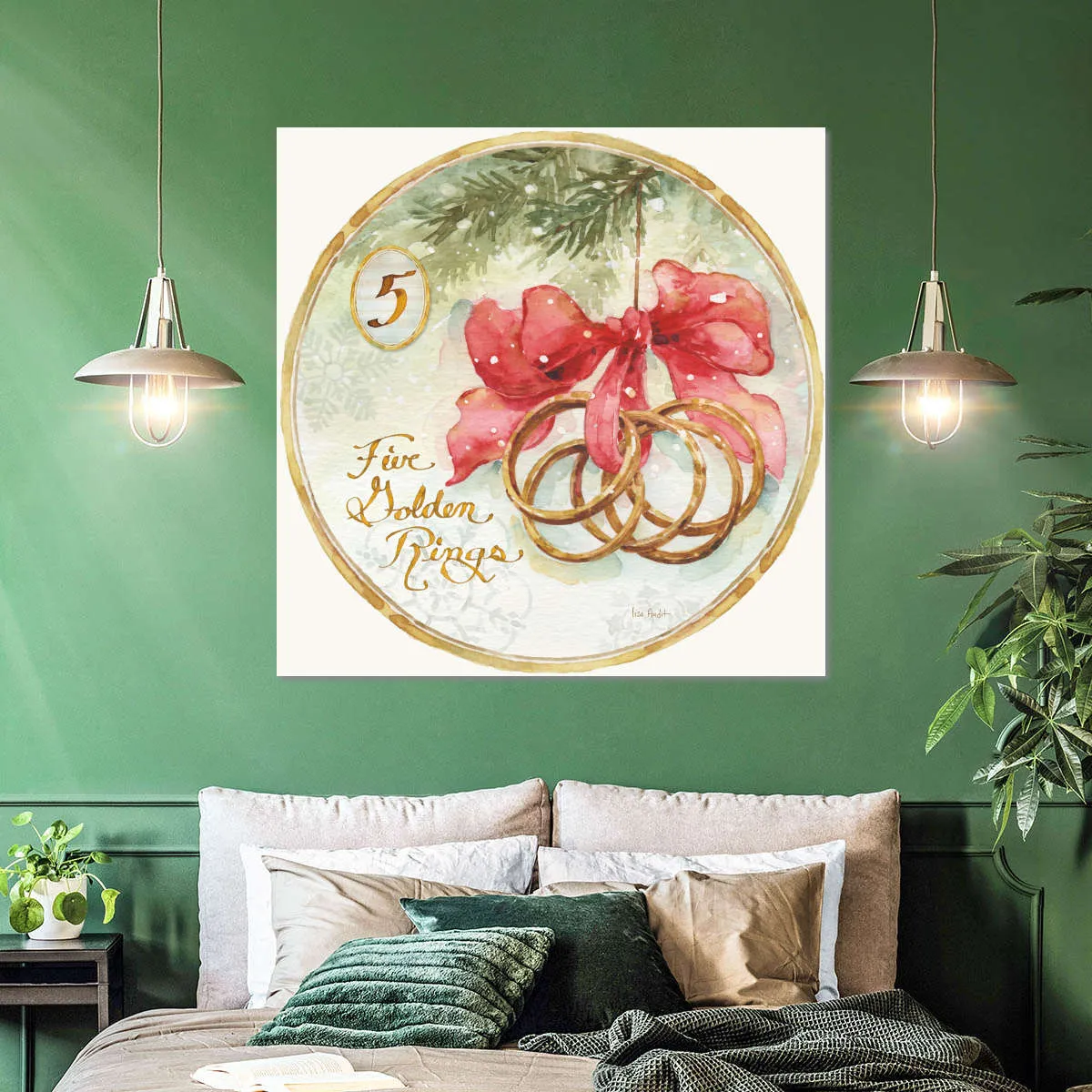 12 Days Of Christmas V Round Wall Art