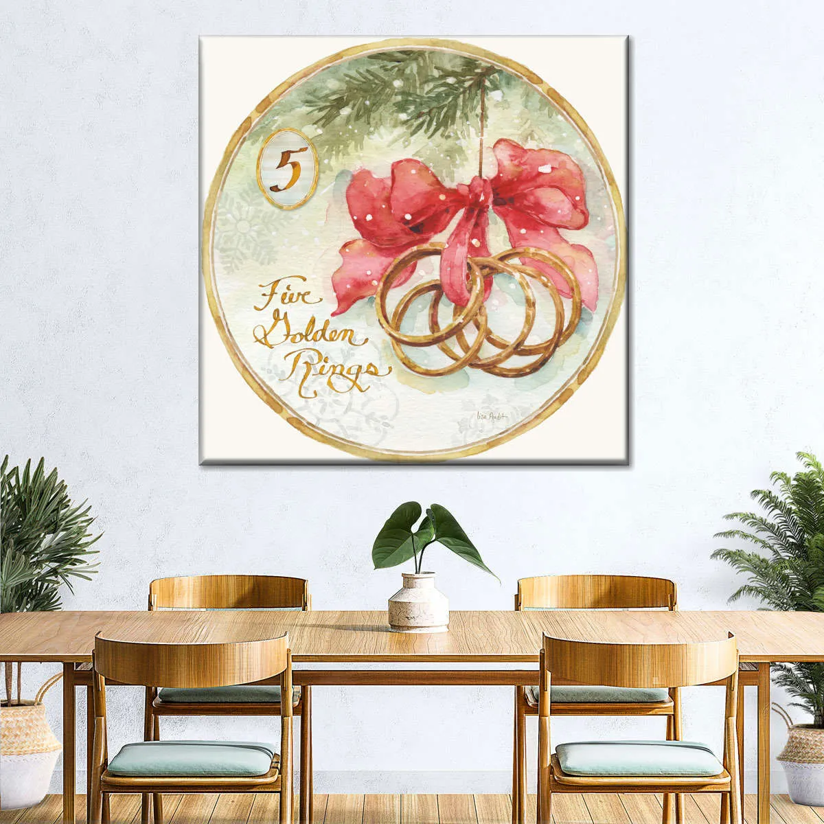 12 Days Of Christmas V Round Wall Art