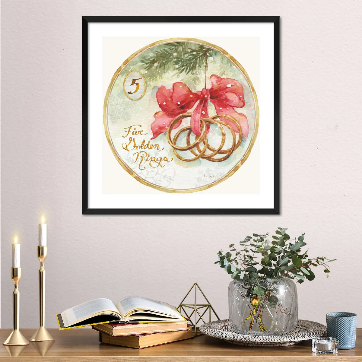 12 Days Of Christmas V Round Wall Art