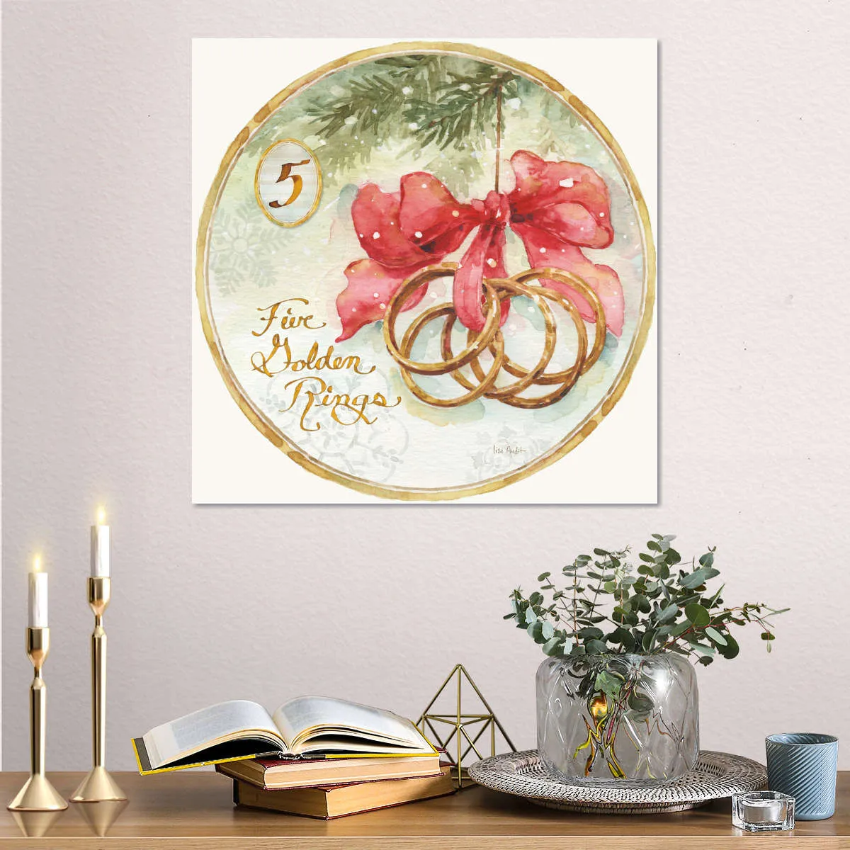 12 Days Of Christmas V Round Wall Art