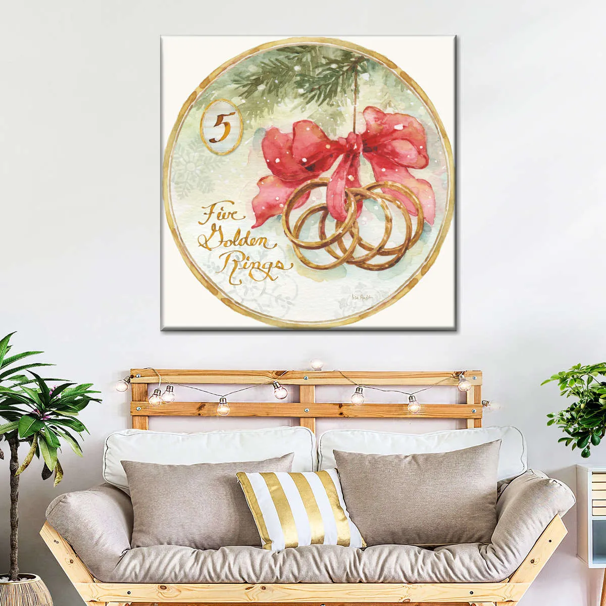 12 Days Of Christmas V Round Wall Art