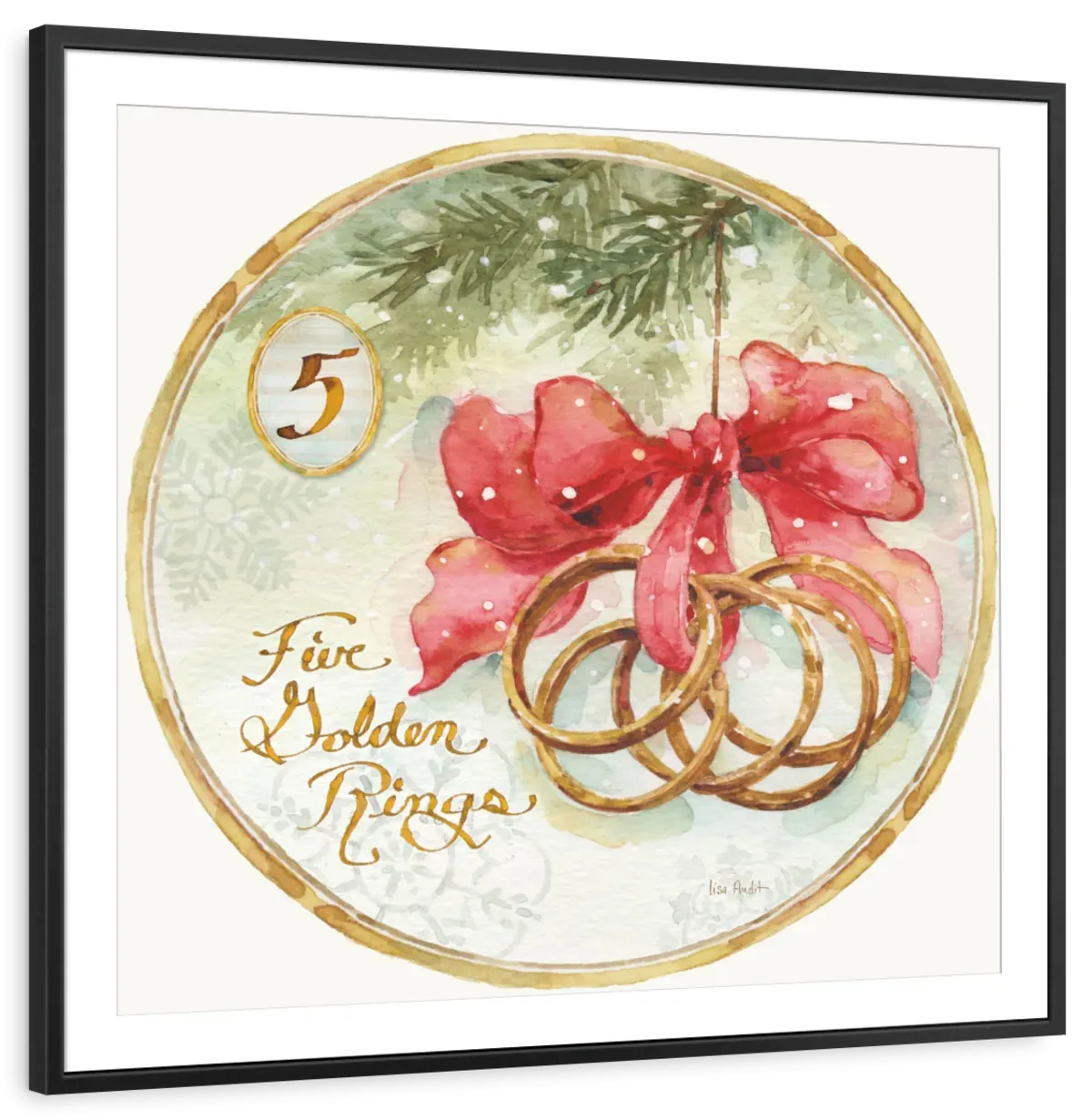 12 Days Of Christmas V Round Wall Art