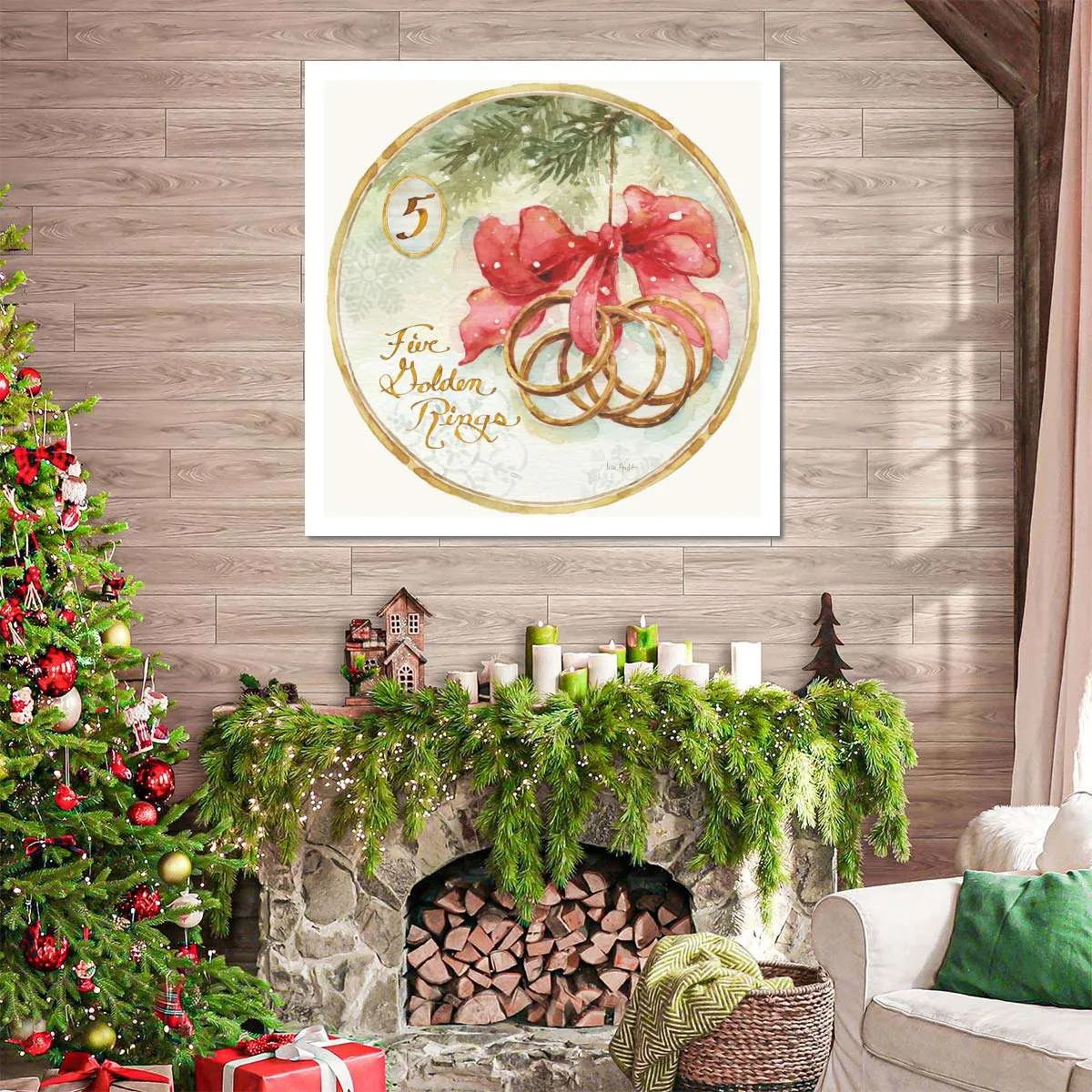 12 Days Of Christmas V Round Wall Art