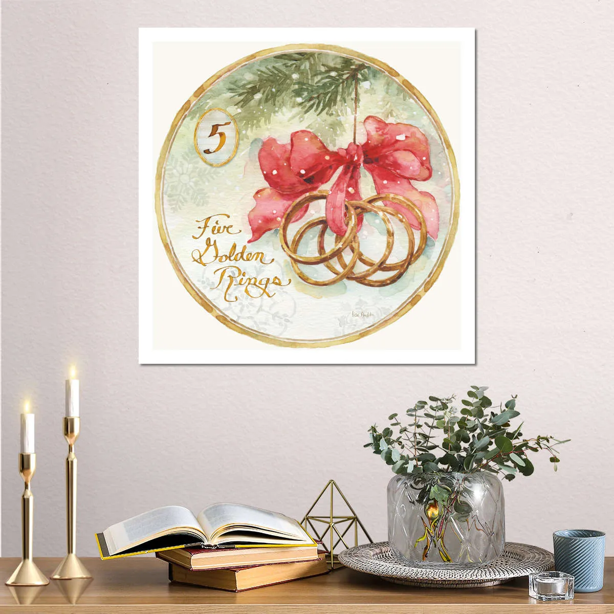 12 Days Of Christmas V Round Wall Art