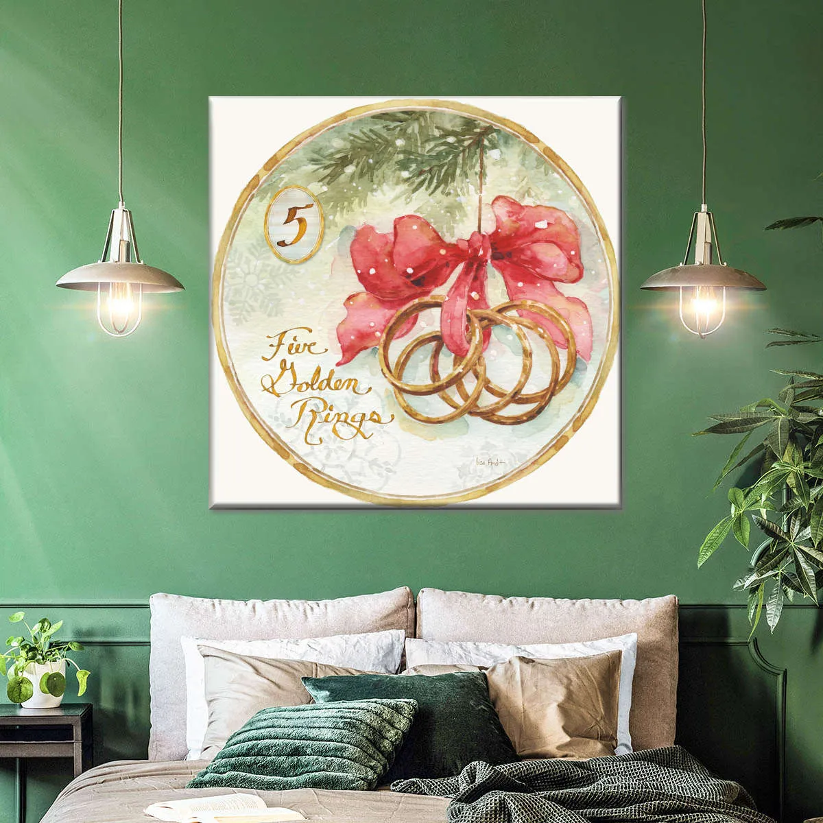 12 Days Of Christmas V Round Wall Art