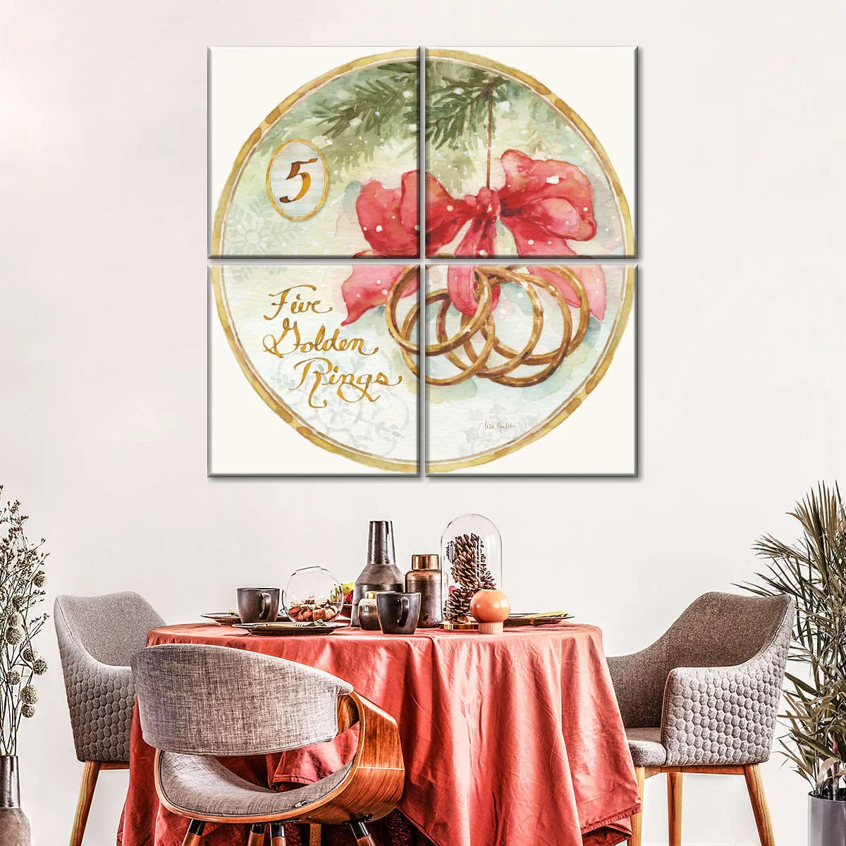 12 Days Of Christmas V Round Wall Art