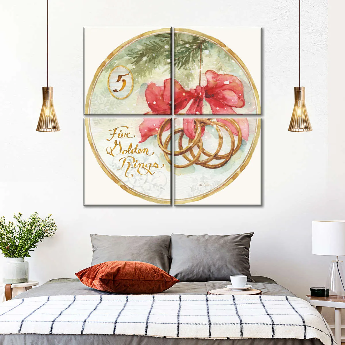 12 Days Of Christmas V Round Wall Art