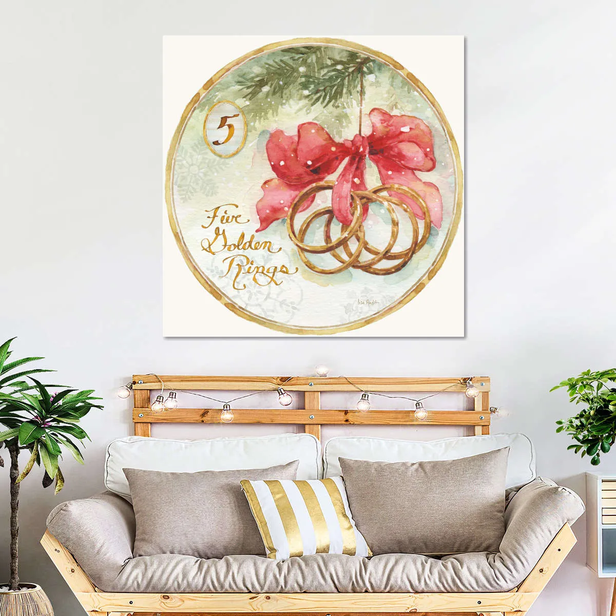 12 Days Of Christmas V Round Wall Art