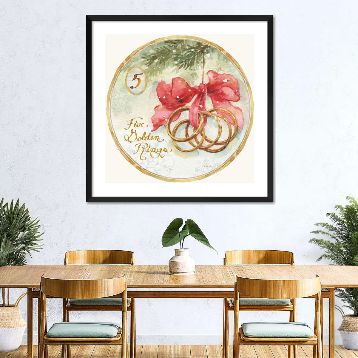 12 Days Of Christmas V Round Wall Art