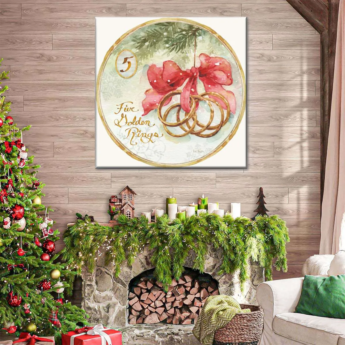 12 Days Of Christmas V Round Wall Art