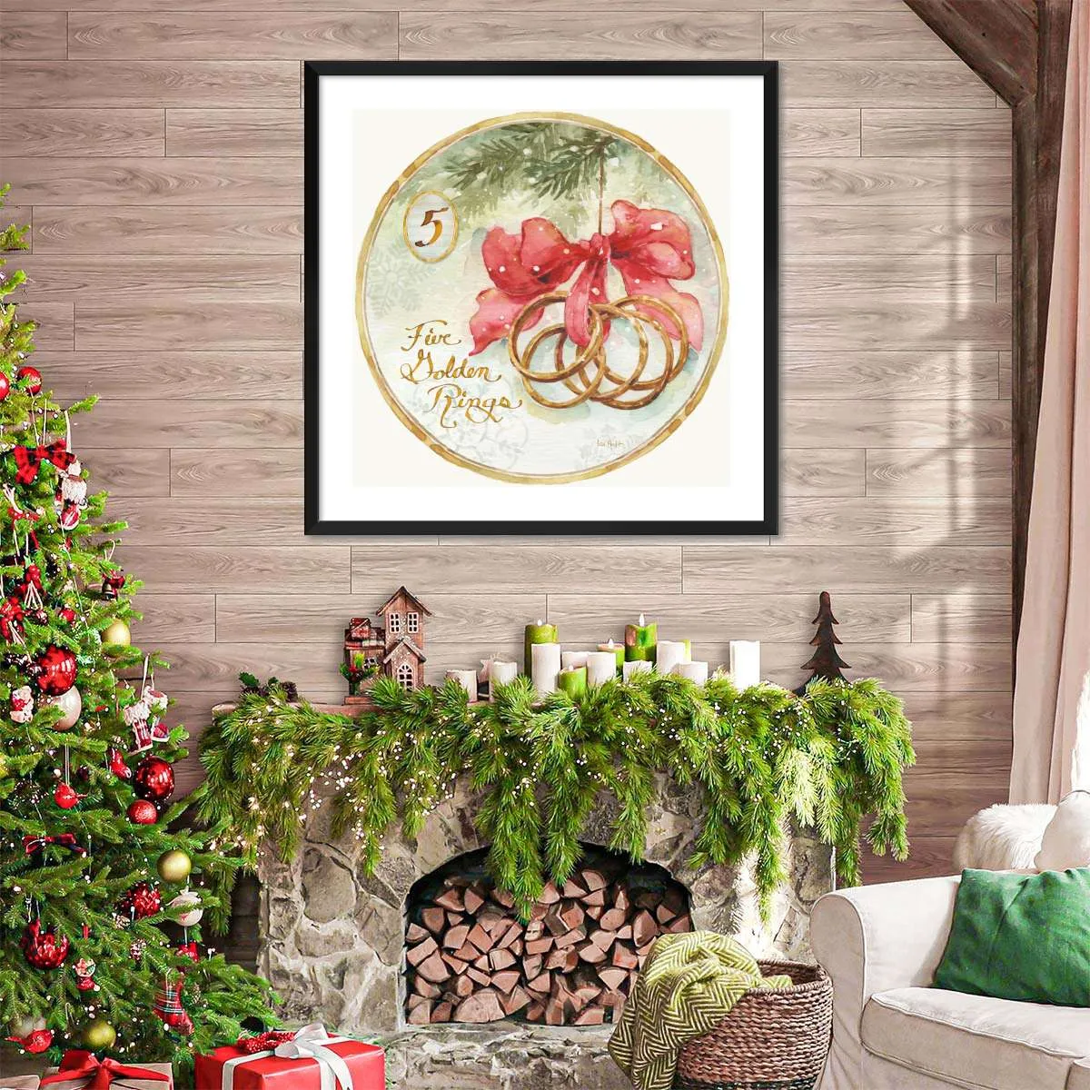 12 Days Of Christmas V Round Wall Art