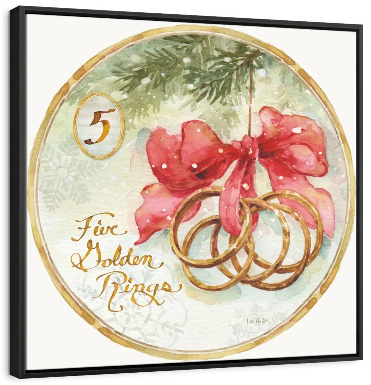 12 Days Of Christmas V Round Wall Art