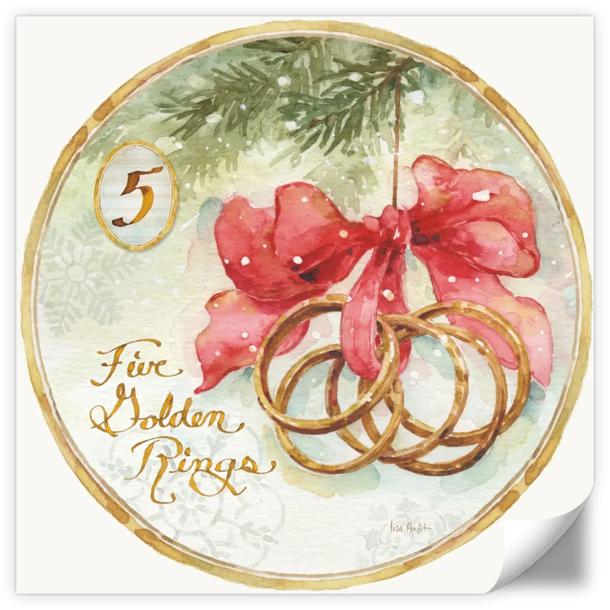 12 Days Of Christmas V Round Wall Art