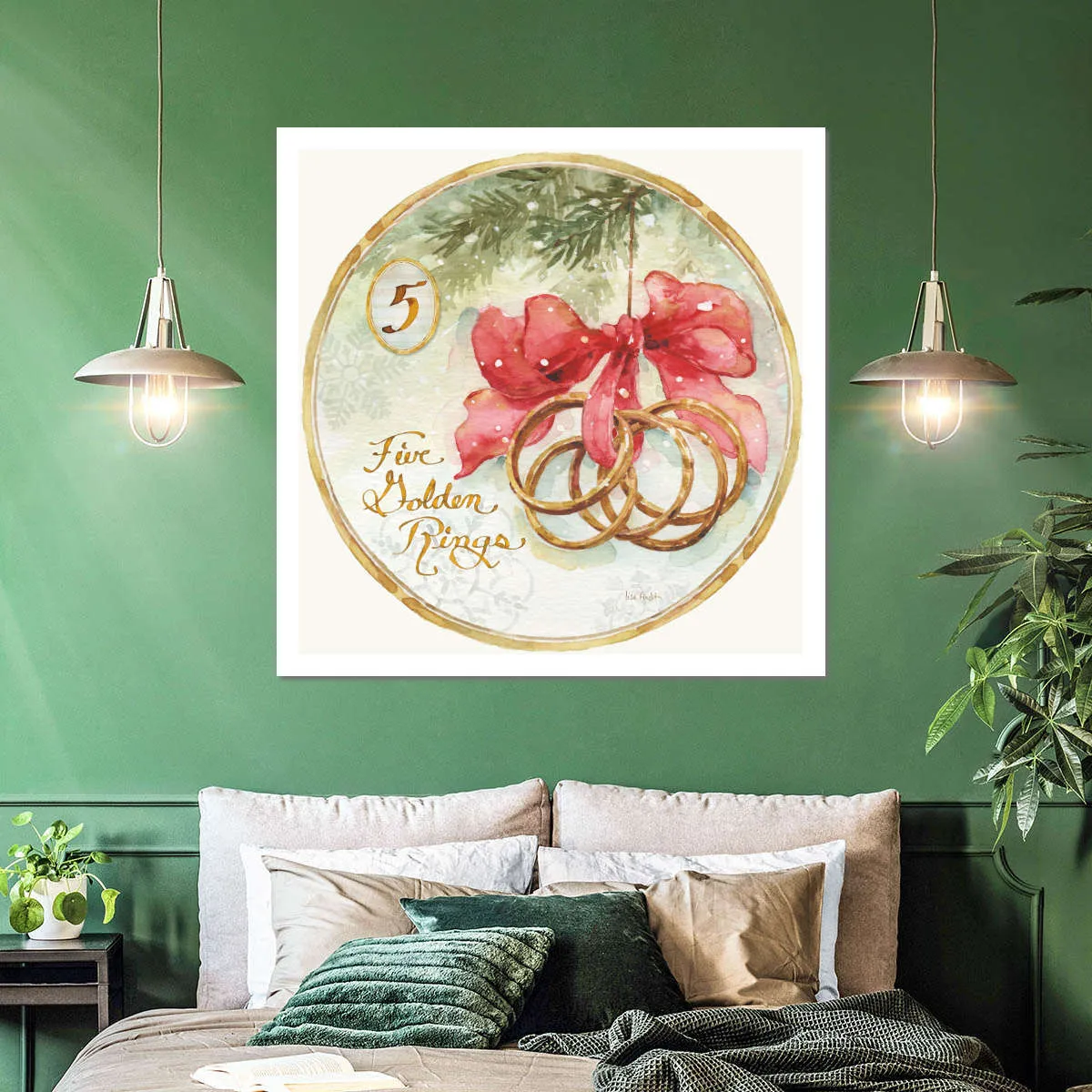 12 Days Of Christmas V Round Wall Art