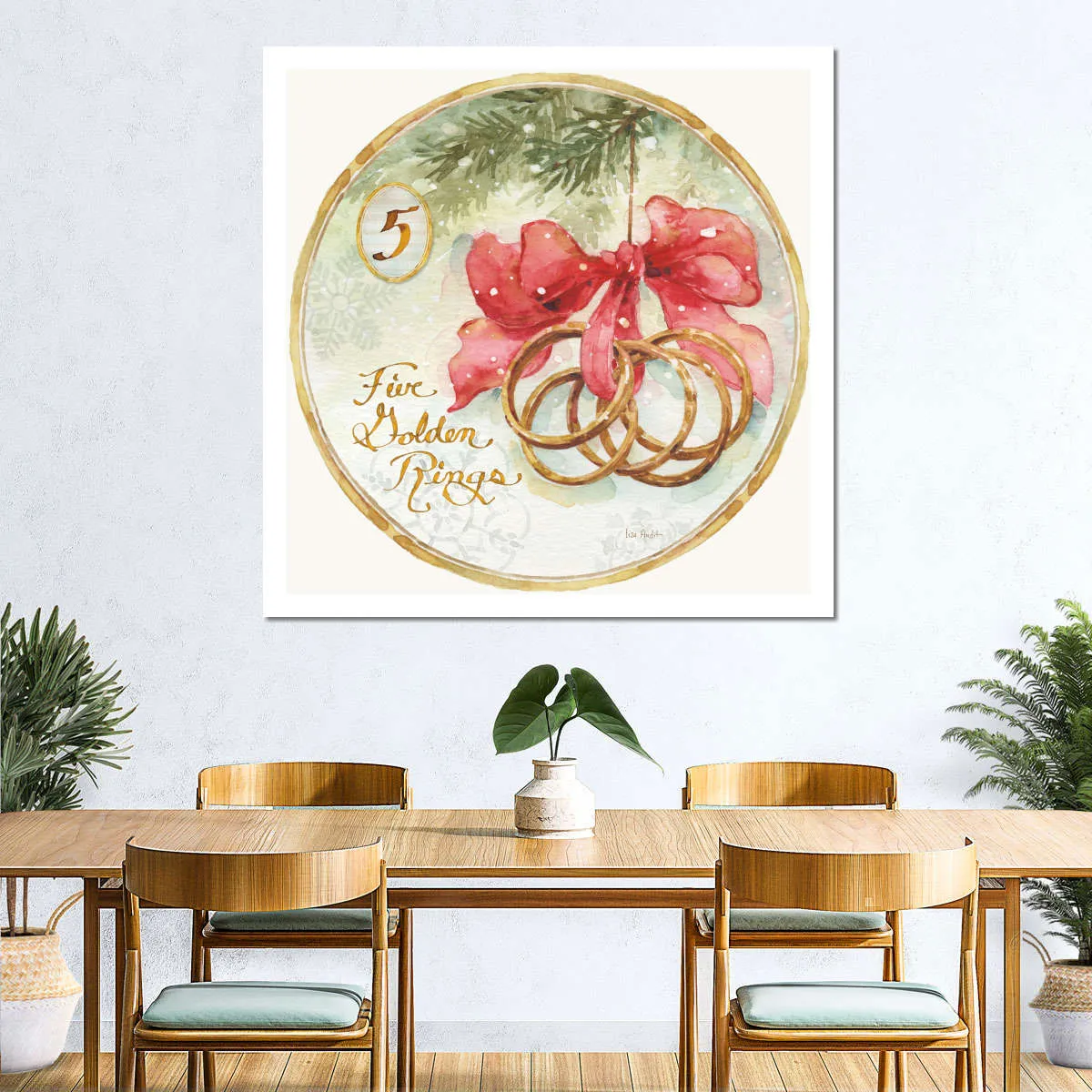 12 Days Of Christmas V Round Wall Art