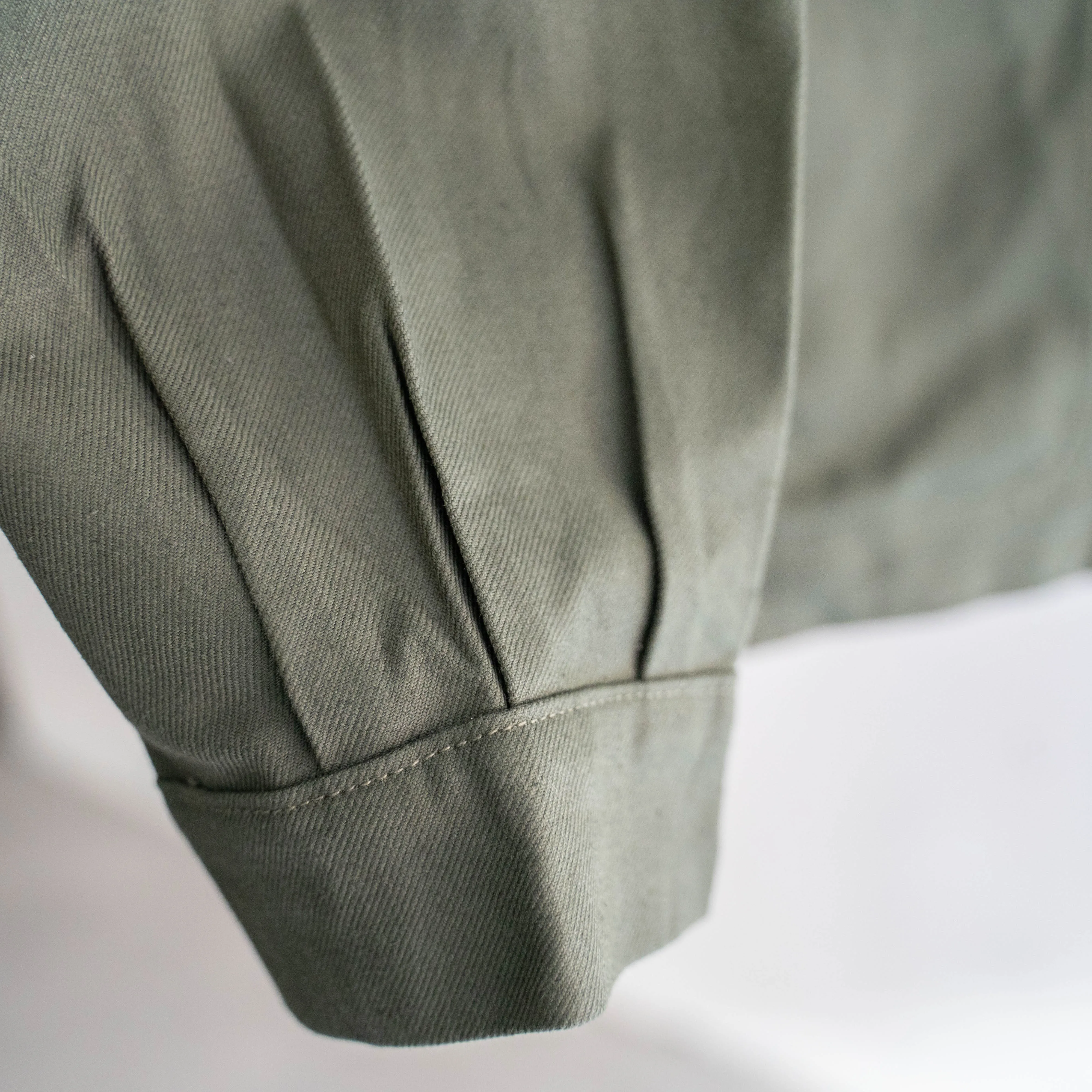 1950-60s French military green work jacket 'dead stock'