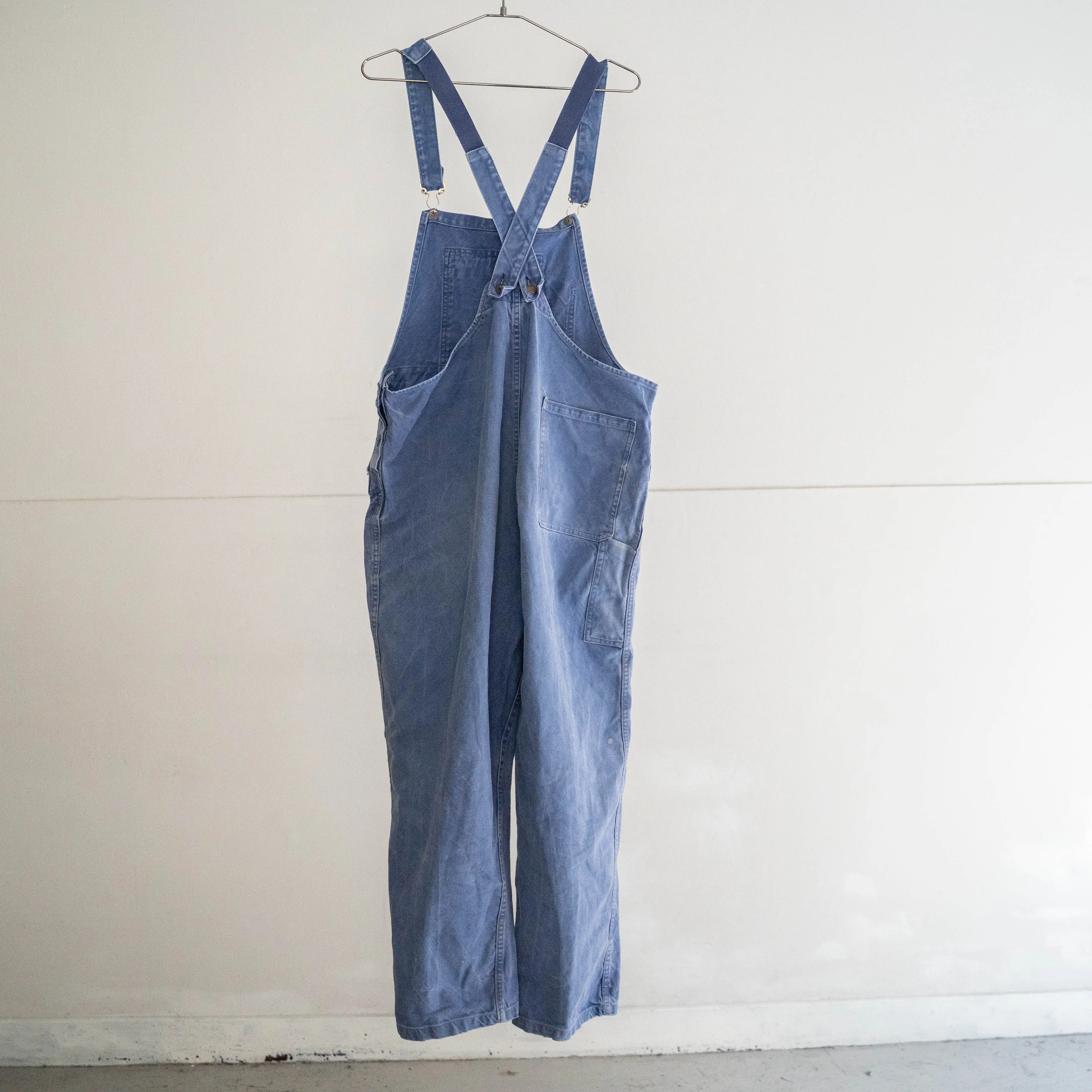 1960-70s Germany cotton twill overall -good fade & damage-