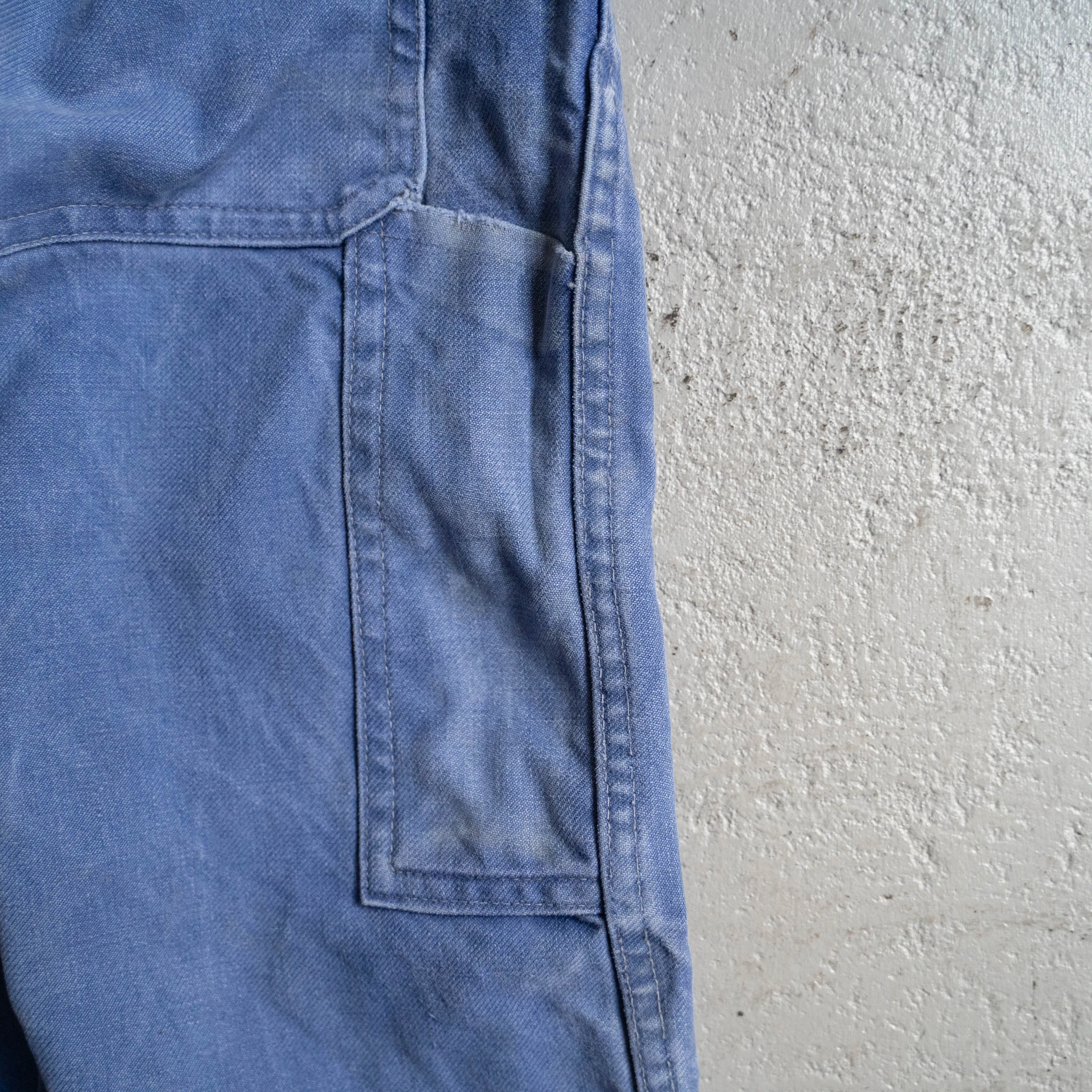 1960-70s Germany cotton twill overall -good fade & damage-