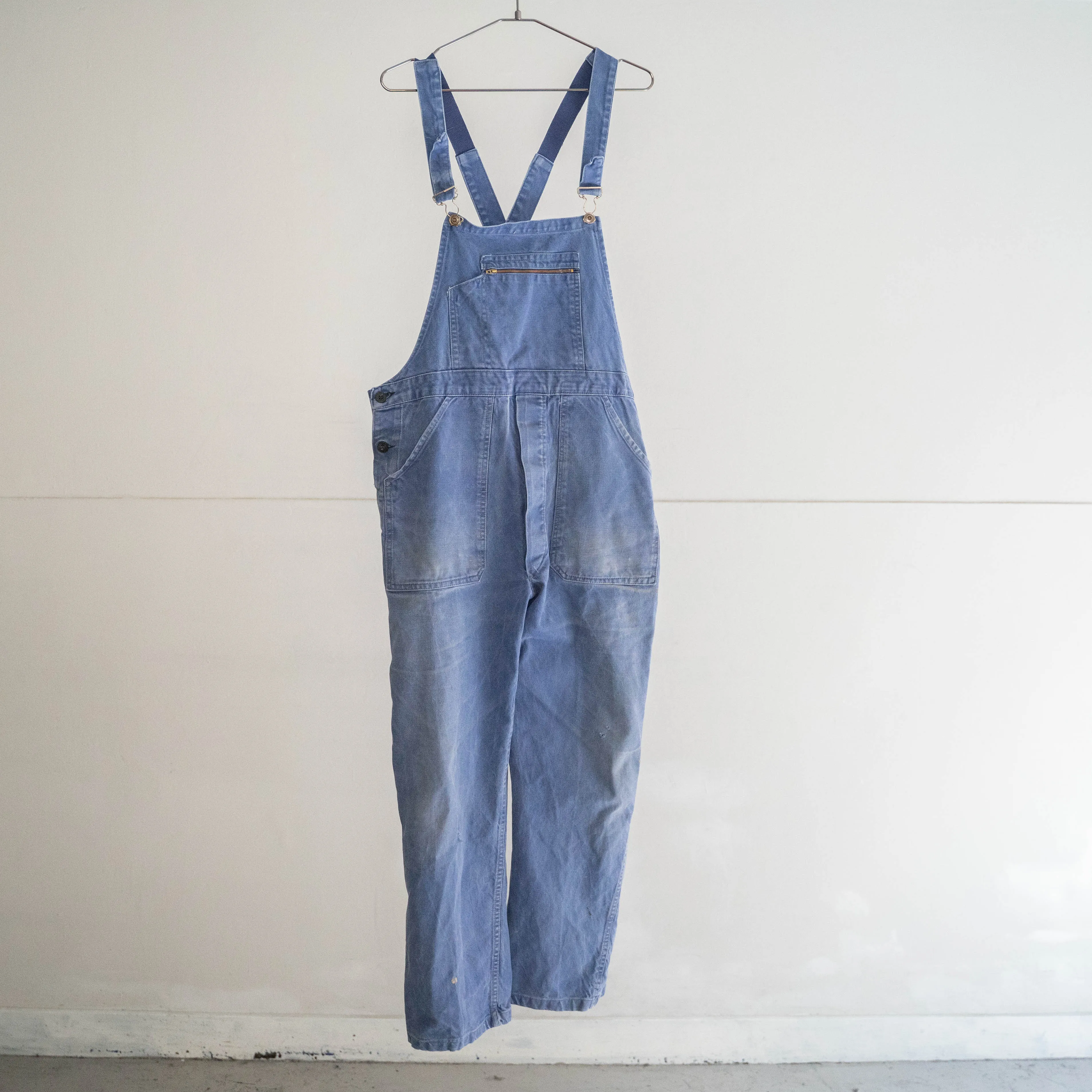 1960-70s Germany cotton twill overall -good fade & damage-