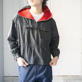 1960-70s Italy black × red anorak parka