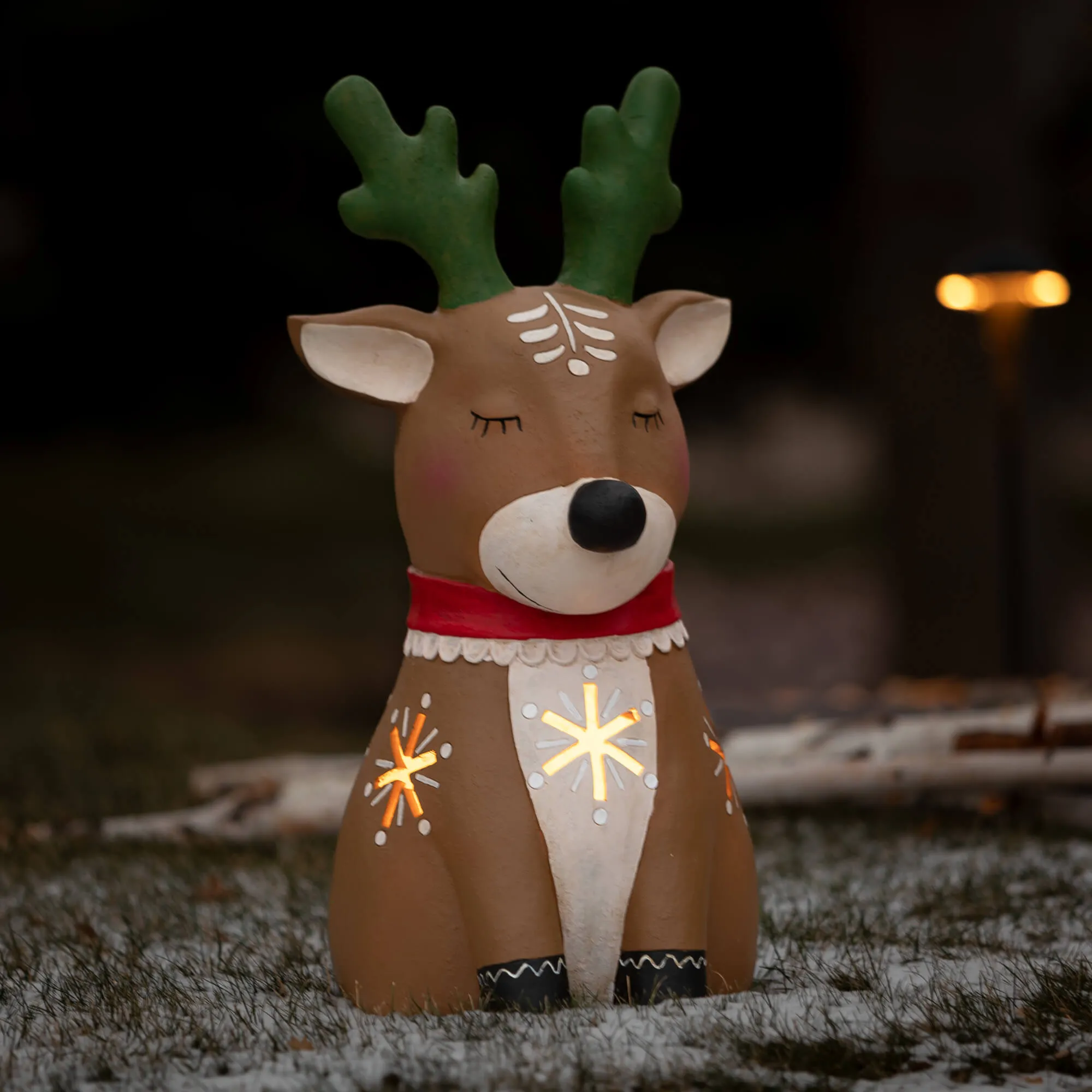 24.5"H Sullivans Outdoor Lighted Reindeer, Multicolored