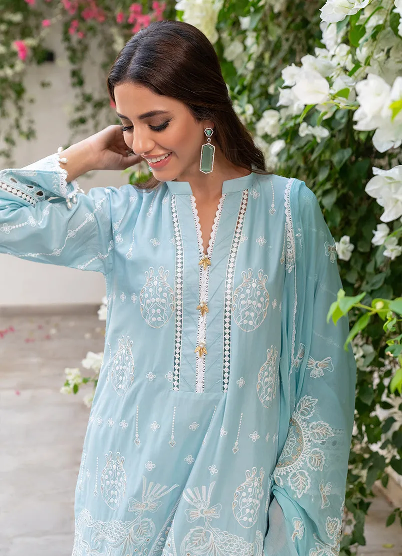 3 Pc Chikankari Lawn Unstitched