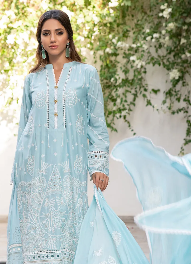 3 Pc Chikankari Lawn Unstitched