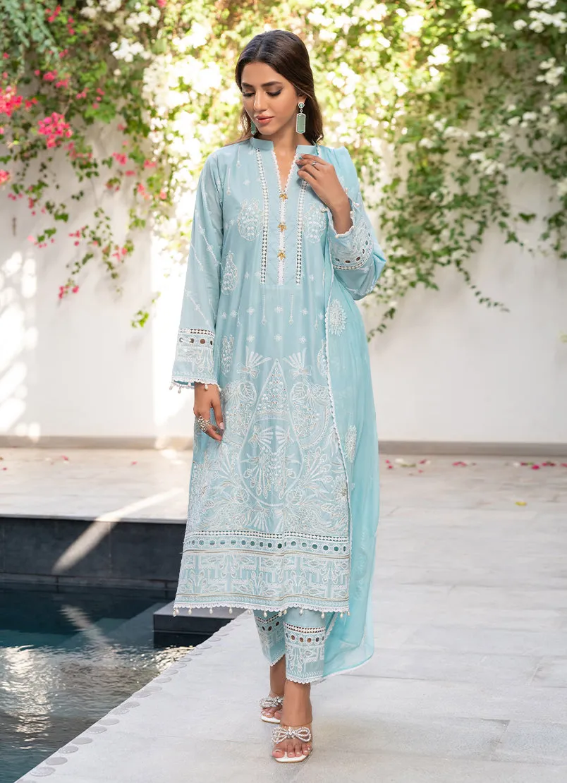 3 Pc Chikankari Lawn Unstitched