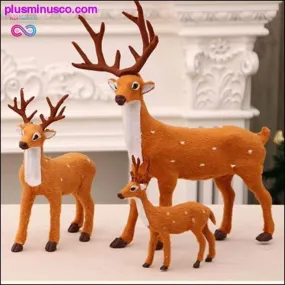 3 Size Christmas Deer Plush Reindeer Furry Deer For Home