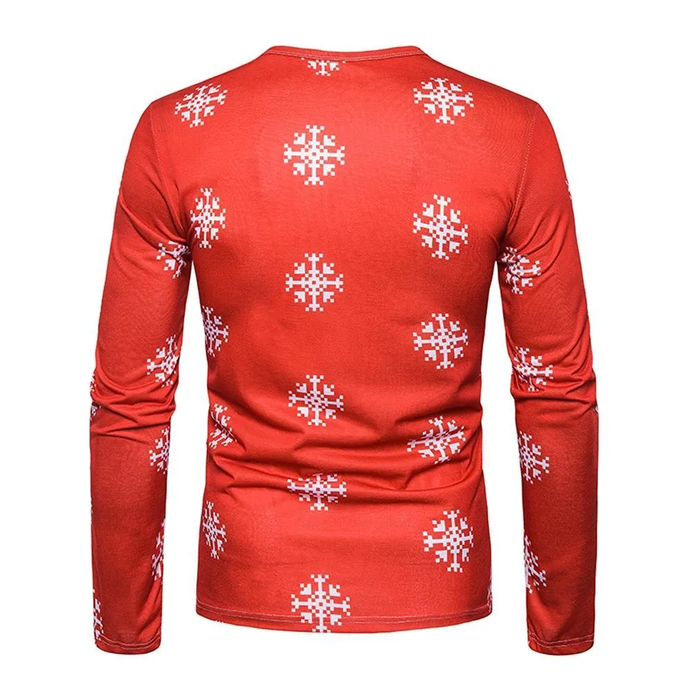 3D Reindeer Christmas Crew Neck Shirt