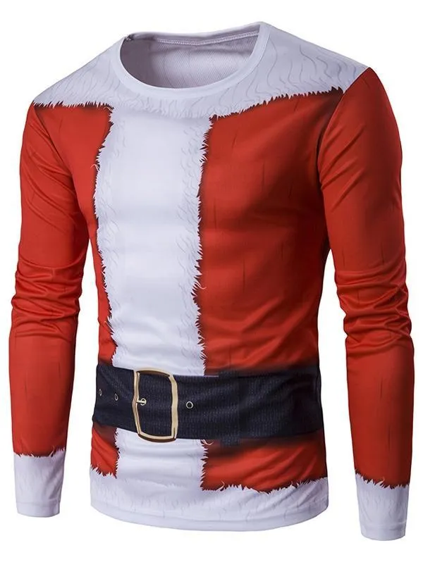 3D Santa Claus Christmas Mens Shirt