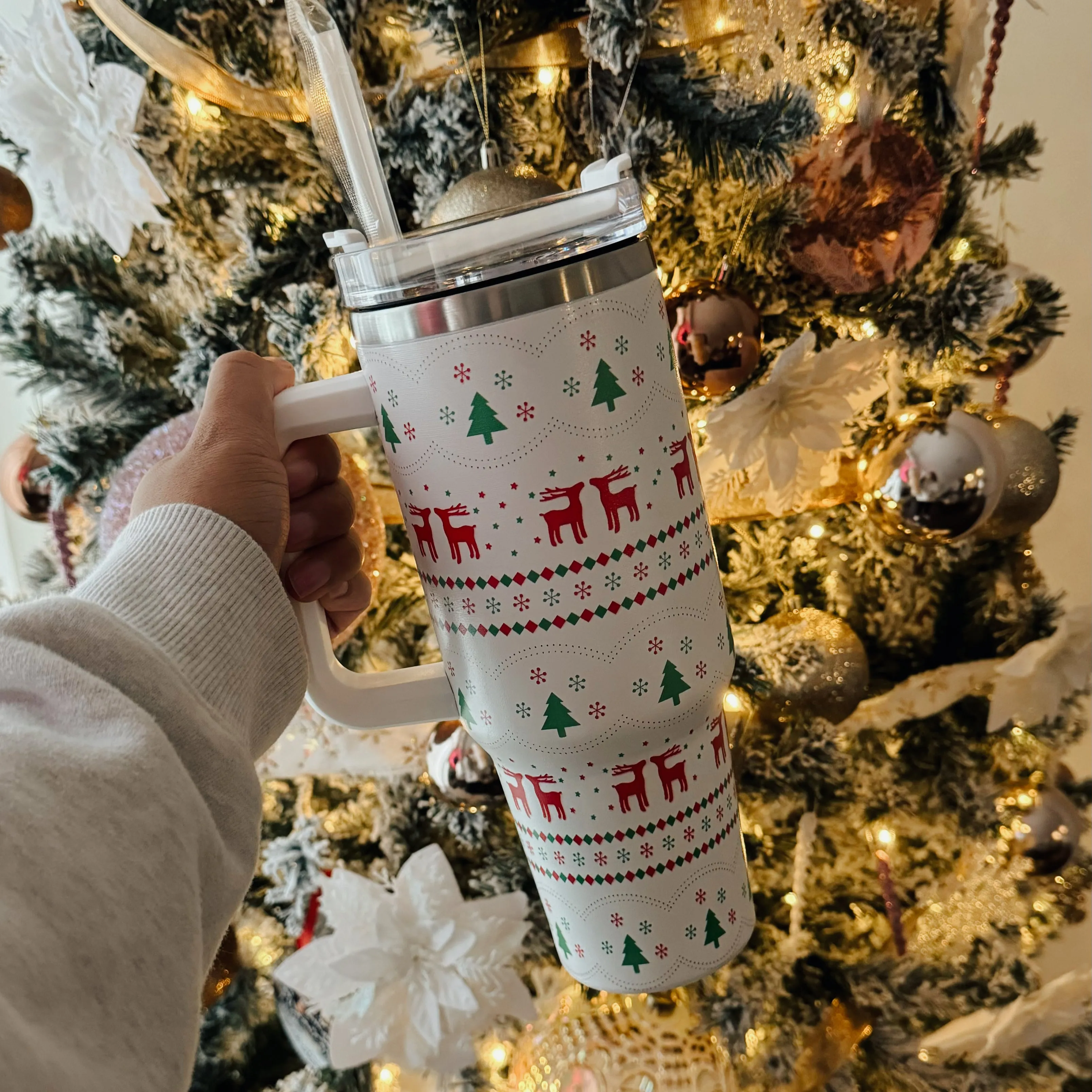 40oz Reindeer Tumbler