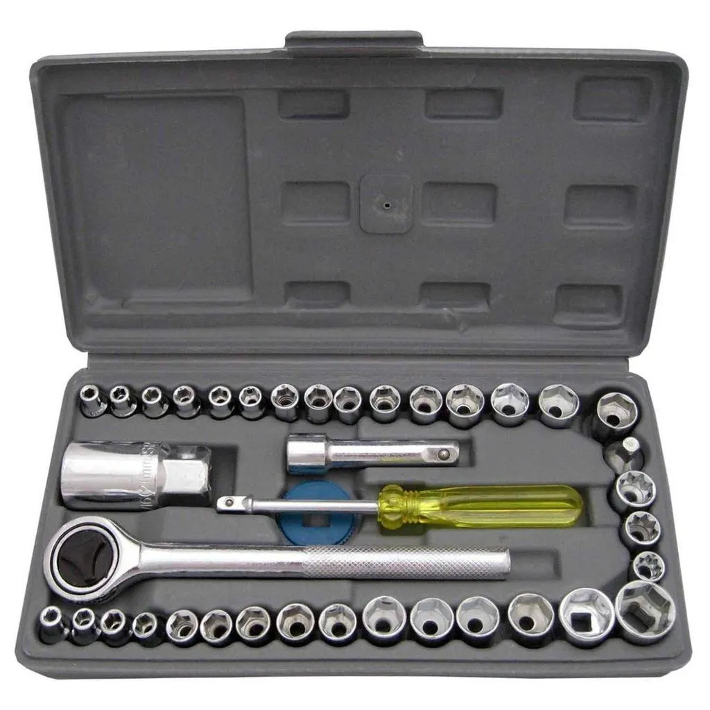 40pcs Socket Combination Toolkit Wrench Set for Cars/Bike/Cycle