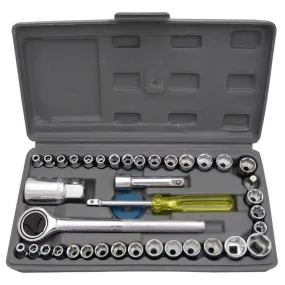 40pcs Socket Combination Toolkit Wrench Set for Cars/Bike/Cycle