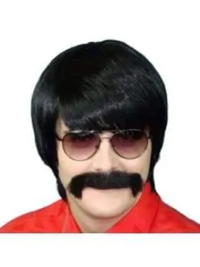 70s Mod Guy Wig Black