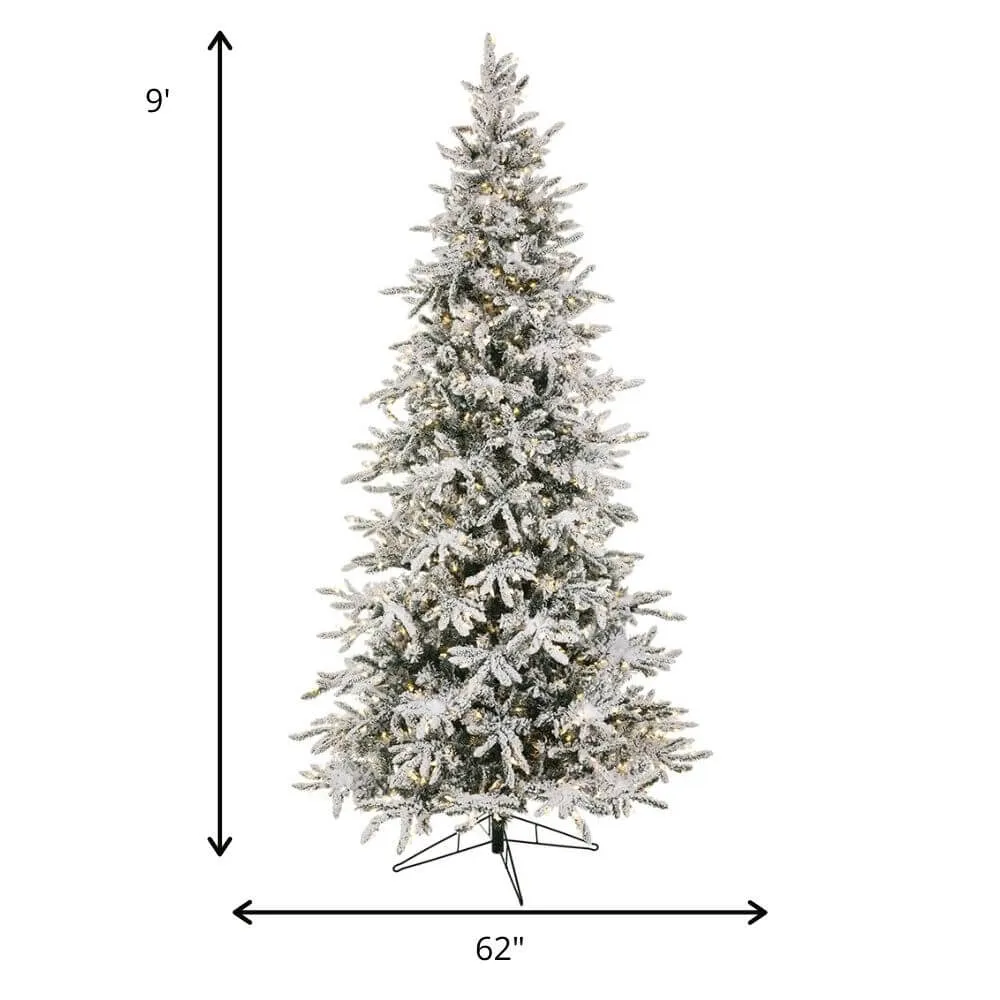 9' Flocked Slim Balsam Tree