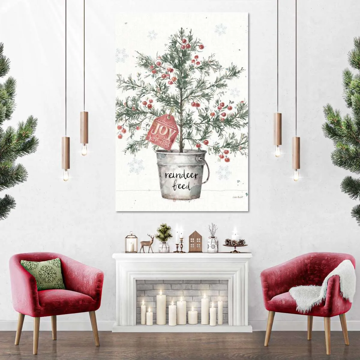 A Christmas Weekend I Greenery Wall Art