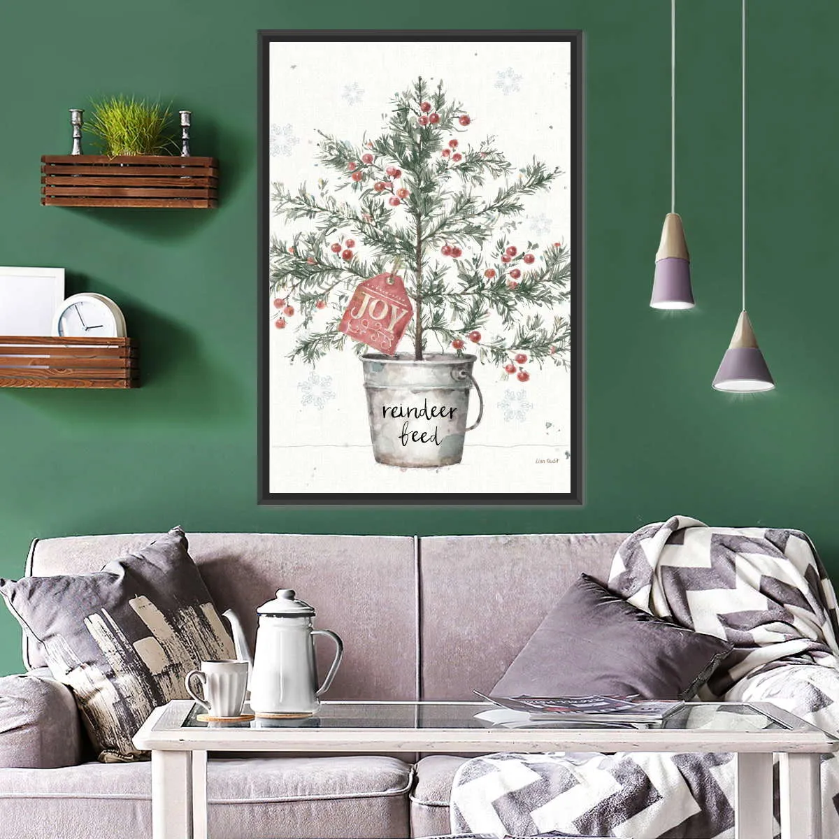 A Christmas Weekend I Greenery Wall Art