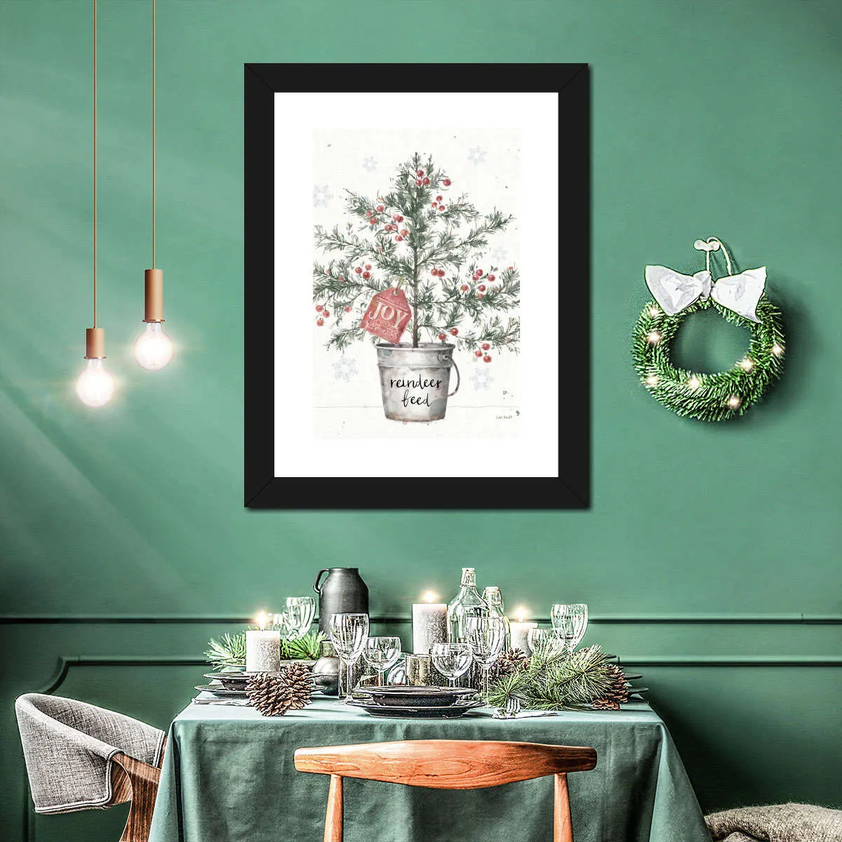 A Christmas Weekend I Greenery Wall Art