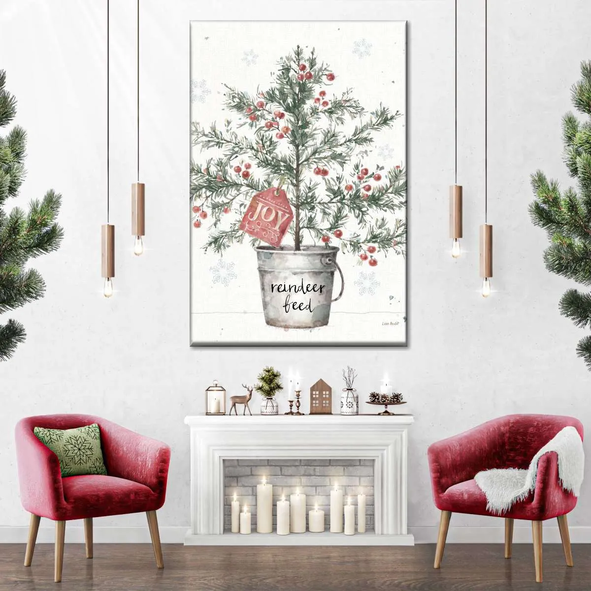 A Christmas Weekend I Greenery Wall Art