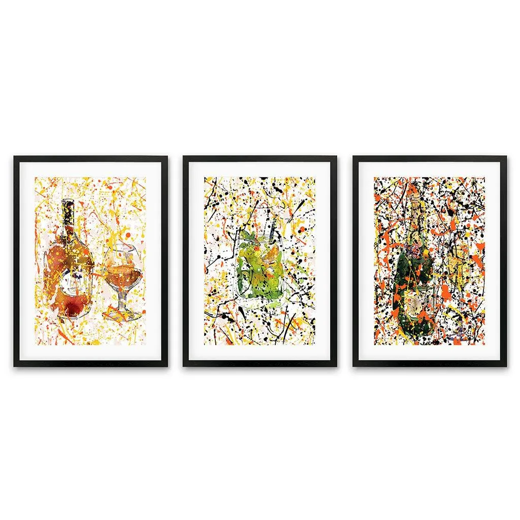 Abstract Beverage - Print Set Of 3