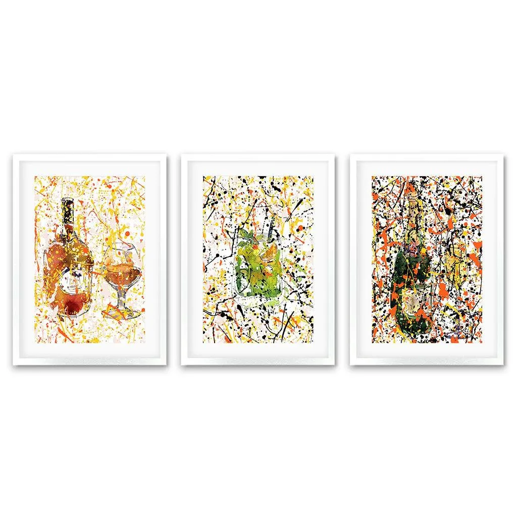 Abstract Beverage - Print Set Of 3