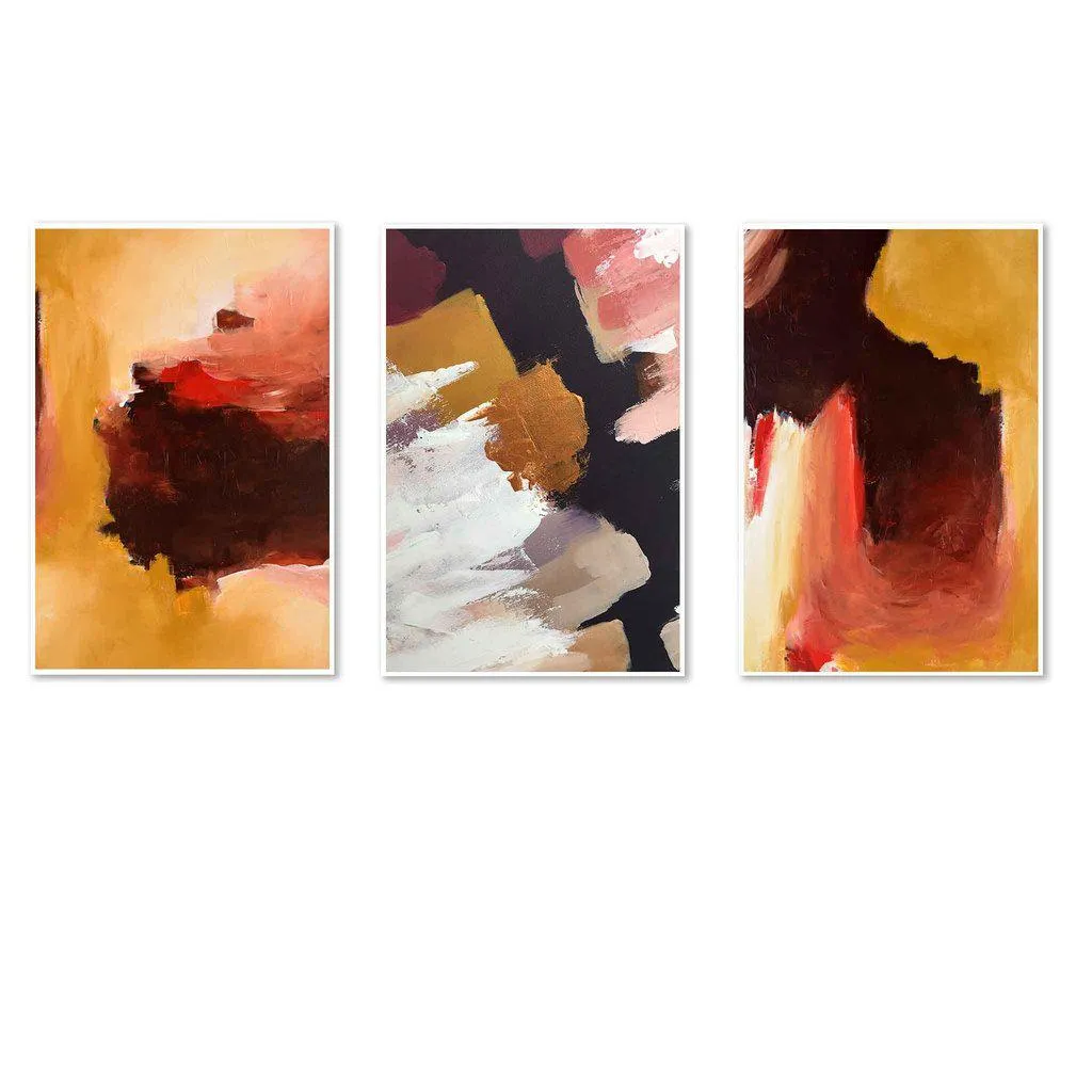 Abstract Sunburst - Print Set Of 3